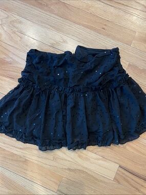 Black Sequin Tiered Mini Skirt - Women